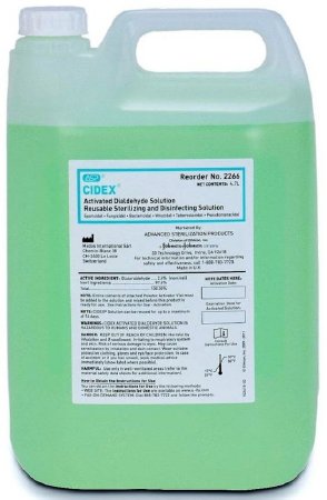J & J Healthcare Systems Cidex Dialdehyde High-Level Disinfectant Activation Required Liquid 4.7 Liter Container Max 14 Day Reuse - 2266