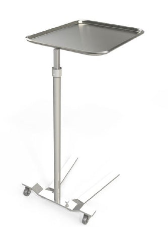 Future Health Concepts Mayo Instrument Stand Tray U-Shaped Base 39.5 - 58.5 Inch 21.25 Inch - FHC8868SS
