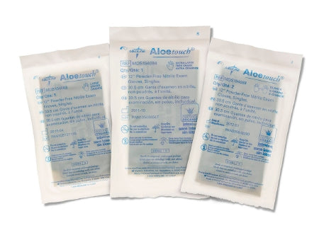 Aloetouch - Exam Glove Small Sterile Pair Nitrile Extended Cuff Length Fully Textured Green Chemo Tested - Medline - MDS194085