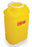 BD - Chemotherapy Waste Container 12 H X 10-1/2 W X 7-1/2 D Inch 3 Gallon Yellow Base / White Lid Vertical Entry Hinged Cap Lid - 305076