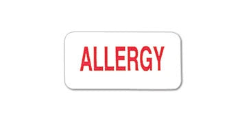 Carstens Carstens Pre-Printed Label Allergy Alert Allergy White 3/4 X 1-1/2 Inch - 1685-11