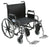 Drive Medical Sentra Bariatric Wheelchair Heavy Duty Desk Length Arm Padded, Removable Arm Style Mag Wheel Black 22 Inch Seat Width 500 lbs. Weight Capacity - STD22DDA-ELR