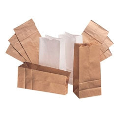 Lagasse General Supply Grocery Bag White Bleached Kraft Paper 4 lbs. - BAGGW4500