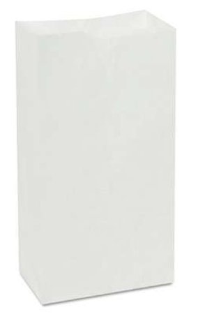 Lagasse General Supply Grocery Bag White Bleached Kraft Paper 6 lbs. - BAGGW6500