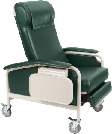 Winco Care Cliner Recliner Hunter Green Steel Caster Steel Caster - 6531-06