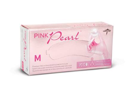 Generation Pink Pearl - Exam Glove Medium NonSterile Nitrile Standard Cuff Length Fully Textured Pink Chemo Tested - PINK5085