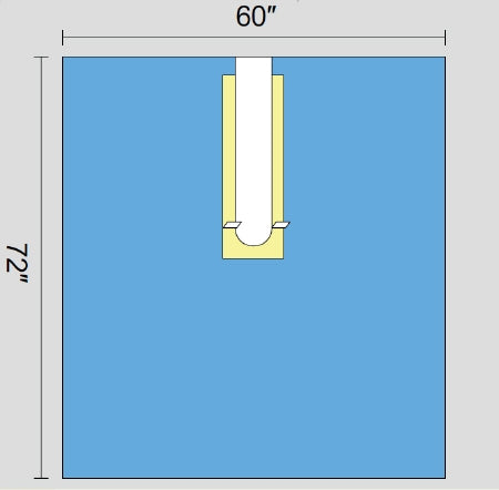 Welmed Orthopedic Drape U-Drape 60 W X 72 L Inch Sterile - 1222-1910