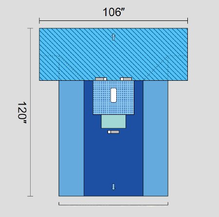 Welmed Abdominal Drape Laparotomy T-Drape 106 W X 78 W X 120 L Inch Sterile - 1222-2110
