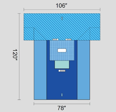 Welmed - Abdominal Drape Transverse Lap Drape 106 W X 78 W X 120 L Inch Sterile - 1222-2130