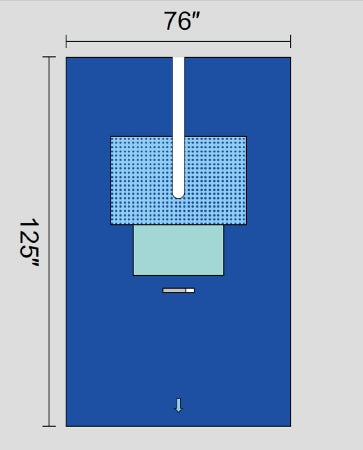 Welmed EENT Drape EENT Split Drape 76 W X 125 L Inch Sterile - 1222-6000