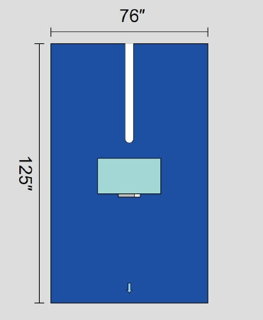 Welmed Century EENT Drape EENT Split Drape 76 W X 126 L Inch Sterile - 1222-6115