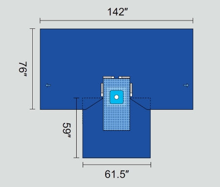 Welmed Orthopedic Drape Hand Drape 142 W X 61 W X 76 L X 59 L Inch Sterile - 1222-8610