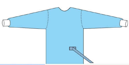 Welmed Century Non-Reinforced Surgical Gown with Towel X-Large Unisex AAMI Level 3 Sterile Blue - 1231-050XL