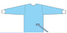 Welmed Century Non-Reinforced Surgical Gown with Towel X-Large Unisex AAMI Level 3 Sterile Blue - 1231-050XL