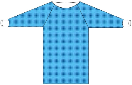 Welmed Breathable Poly Reinforced Surgical Gown with Towel X-Large / X-Long Unisex AAMI Level 3 Sterile Blue - 1231-140XL