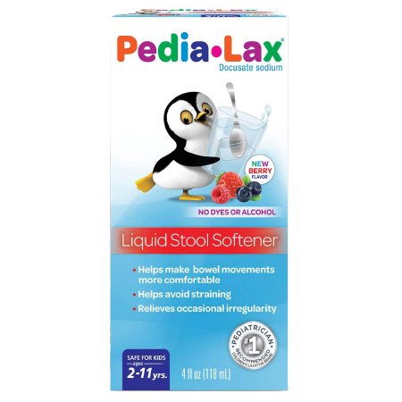 Pedia-Lax - Stool Softener Fruit Punch Flavor Liquid 4 oz. 50 mg / 15 mL Strength Docusate Sodium - 30132000106