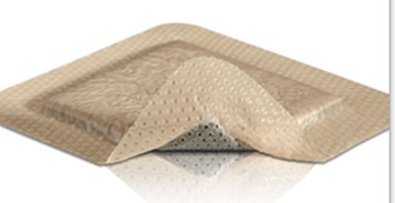Molnlycke Mepilex Border Ag Foam Dressing with Silver 4 X 4 Inch Square Sterile - 395390