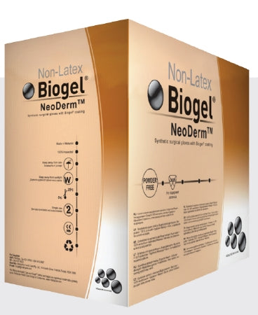 Molnlycke Biogel NeoDerm Surgical Glove Size 5.5 Sterile Polyisoprene Standard Cuff Length Fully Textured Light Brown Not Chemo Approved - 42955