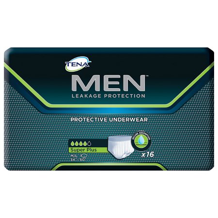 TENA MEN Super Plus - Male Adult Absorbent Underwear Pull On with Tear Away Seams Medium / Large Disposable Heavy Absorbency - 81780