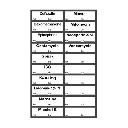 Viscot Industries - Pre-Printed Label Anesthesia Label Medication Added Black Medication Instruction - 9BYL1-DTR