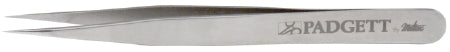 Padgett - Micro Forceps Jeweler 4-1/2 Inch Length Surgical Grade Stainless Steel NonSterile NonLocking Thumb Handle Straight Delicate Fine Tips - PM-4746