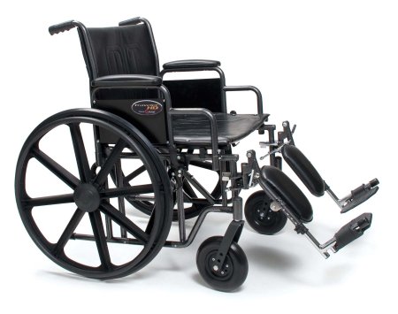 Graham-Field Traveler HD Bariatric Wheelchair Heavy Duty Desk Length Arm Removable Arm Style Mag Wheel Black 24 Inch Seat Width 500 lbs. Weight Capacity - 3G010530
