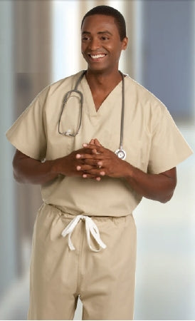 Fashion Seal Uniforms Scrub Shirt 2X-Large Navy Blue 1 Pocket Short Set-In Sleeves Unisex - 6719-2XL
