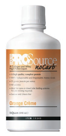 Medtrition/National Nutrition ProSource NoCarb Protein Supplement Orange CrÃ¨me Flavor 32 oz. Bottle Ready to Use - 11545
