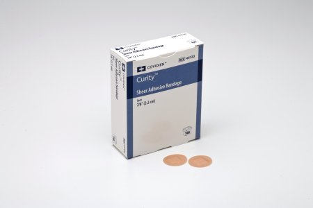 Cardinal Curity Adhesive Spot Bandage 7/8 Inch Plastic Round Sheer Sterile - 44120