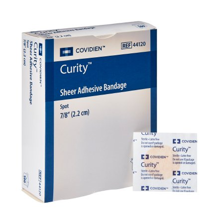 Curity - Adhesive Spot Bandage 7/8 Inch Plastic Round Sheer Sterile - 44120