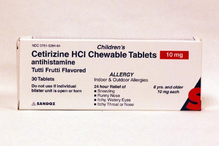 Sandoz Children's Allergy Relief 10 mg Strength Chewable Tablet 30 per Box - 781528464