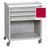 ETC Line - Treatment Cart Steel 23.38 X 27.25 X 15.13 Inch Red 3 Drawers, 2.75 Inch / 12 Inch Compartment - ETC-3