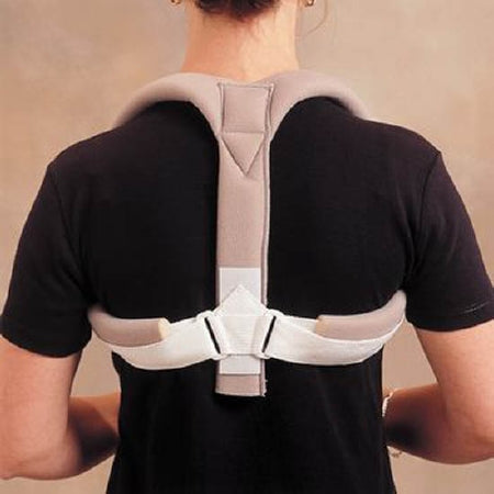 Patterson Medical Supply Rolyan Clavicle Posture Support Universal Foam / Cotton Hook and Loop Closure Left and Right Clavicle - A5493