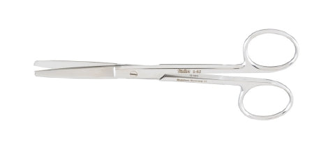 Miltex Miltex Operating Scissors 5 Inch Length OR Grade Stainless Steel (German) NonSterile Finger Ring Handle Straight Blade Blunt/Blunt - 43609