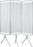 Winco Privacy Screen Folding 3-Panel Clear Coat Aluminum - 3730-09