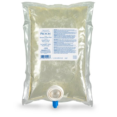 GOJO Provon NXT Shampoo and Body Wash 1000 mL Dispenser Refill Bag Light Herbal Scent - 3127-08