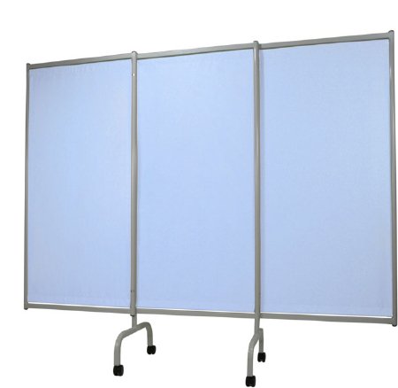 Winco Privess Elite Privacy Screen Folding 3-Panel Aluminum / Vinyl - 317-02