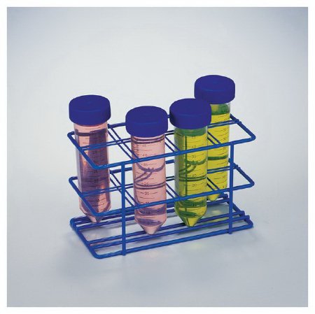 Fisher Scientific Fisherbrand Poxygrid Centrifuge Rack 3.5 X 5.5 X 5.5 Inch, Holds 30 mm Tubes, Blue, 16 Positions, Autoclavable, 30 mm Cavity Diameter For 50 mL Plastic Centrifuge Tubes - 147916B