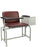 Winco Extra Wide Blood Drawing Chair with Drawer Single Pivot Armrest Gray - 2574-07