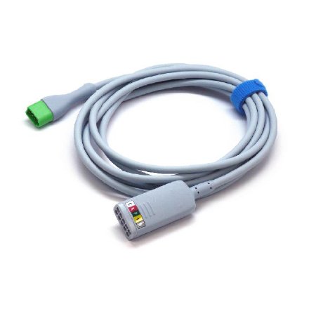Mindray USA - ECG Cable 10 Inch, 3/5 Lead,Reusable For Passport Monitor 10 Inch - 0012-00-1745-01