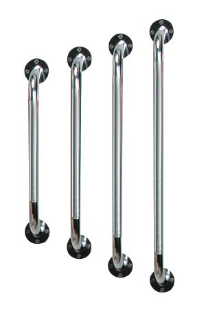 drive - Wall Grab Bar Chrome Finish Knurled Steel - 12116-3