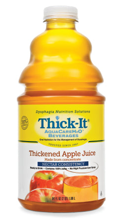 Kent Precision Foods Thick-It AquaCareH2O Thickened Beverage 64 oz. Bottle Apple Flavor Ready to Use Nectar Consistency - B454-A5044