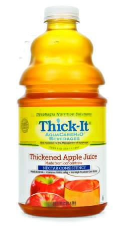 Kent Precision Foods Thick-It AquaCareH2O Thickened Beverage 64 oz. Bottle Apple Flavor Ready to Use Honey Consistency - B456-A5044