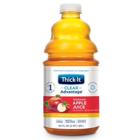 Thick-It Clear Advantage - Thickened Beverage 64 oz. Bottle Apple Flavor Ready to Use Honey Consistency - B456-A5044