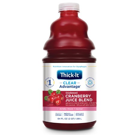 Thick-It Clear Advantage - Thickened Beverage 64 oz. Bottle Cranberry Flavor Ready to Use Nectar Consistency - B458-A5044