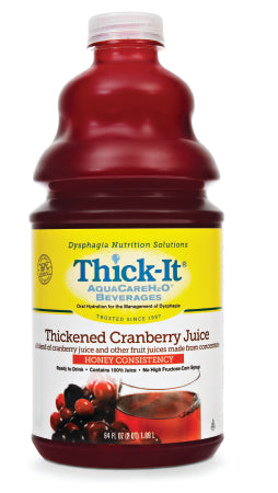 Kent Precision Foods Thick-It AquaCareH2O Thickened Beverage 64 oz. Bottle Cranberry Flavor Ready to Use Honey Consistency - B460-A5044
