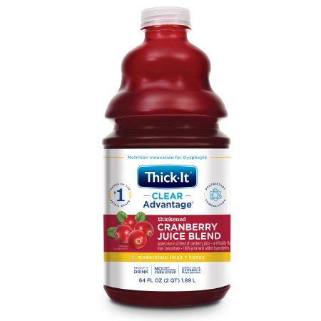 Thick-It Clear Advantage - Thickened Beverage 64 oz. Bottle Cranberry Flavor Ready to Use Honey Consistency - B460-A5044