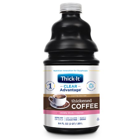 Thick-It Clear Advantage - Thickened Beverage 64 oz. Bottle Coffee Flavor Ready to Use Nectar Consistency - B466-A5044