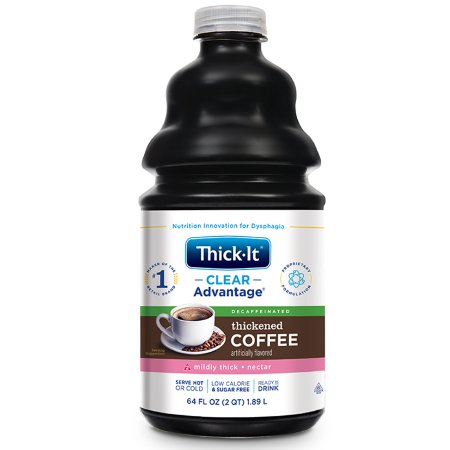 Thick-It Clear Advantage - Thickened Decaffeinated Beverage 64 oz. Bottle Coffee Flavor Ready to Use Nectar Consistency - B468-A5044