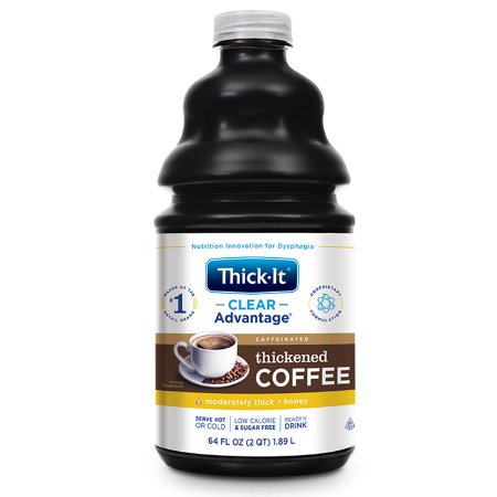 Thick-It Clear Advantage - Thickened Beverage 64 oz. Bottle Coffee Flavor Ready to Use Honey Consistency - B470-A5044